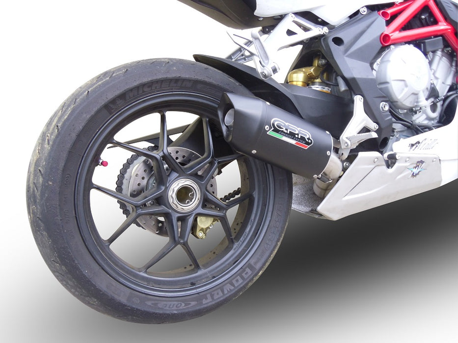 GPR Exhaust System Mv Agusta Brutale 675 2012-2015, Furore Nero, Slip-on Exhaust Including Removable DB Killer and Link Pipe