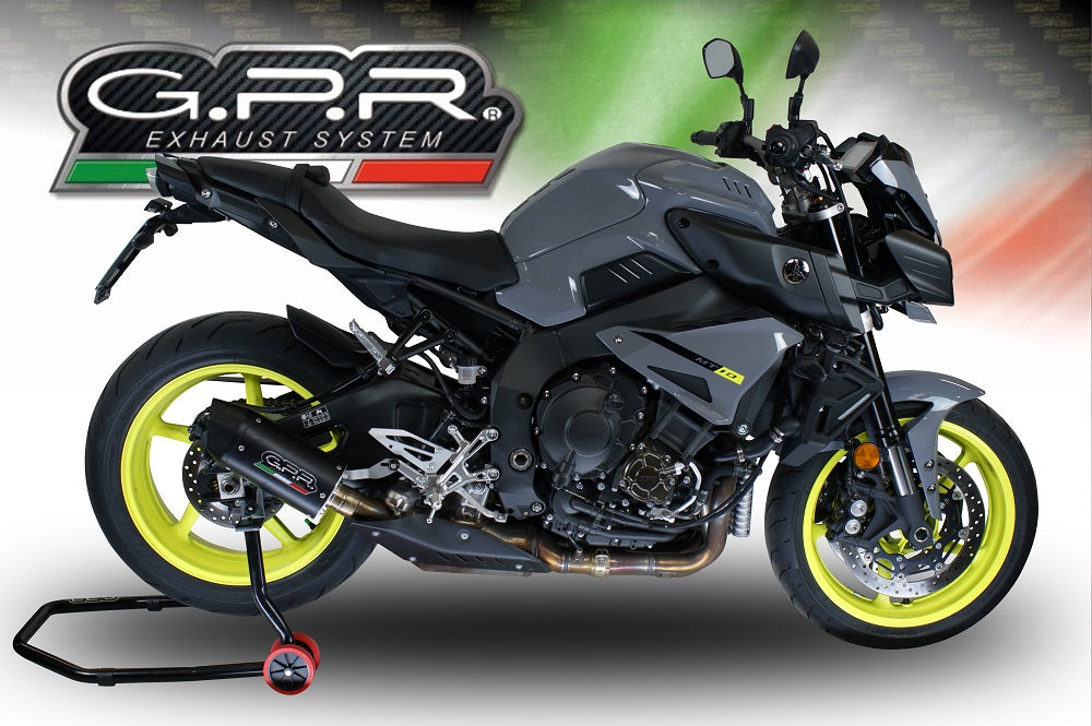 GPR Exhaust System Yamaha MT10 FJ10 2016-2020, Furore Evo4 Poppy, Slip-on Exhaust Including Removable DB Killer and Link Pipe