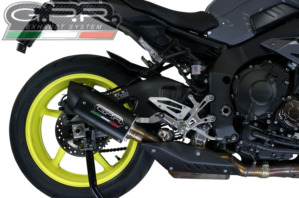 GPR Exhaust System Yamaha MT10 FJ10 2016-2020, Furore Evo4 Nero, Slip-on Exhaust Including Removable DB Killer and Link Pipe