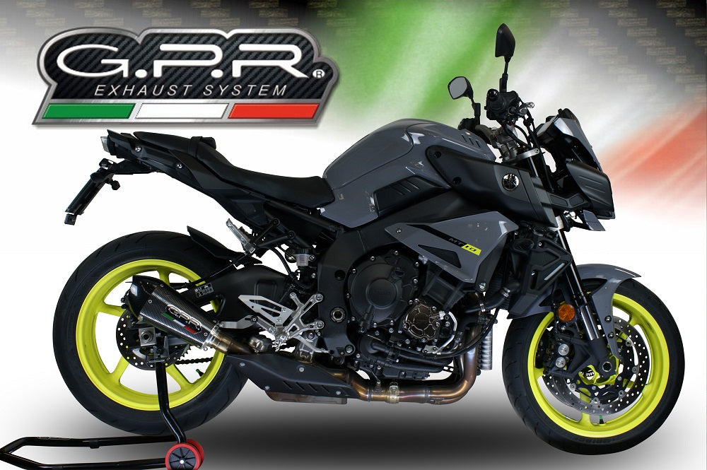 GPR Exhaust System Yamaha MT10 FJ10 2016-2020, GP Evo4 Poppy, Slip-on Exhaust Including Removable DB Killer and Link Pipe