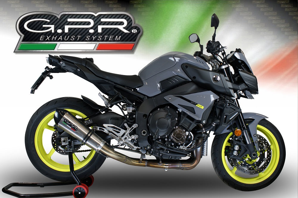 GPR Exhaust System Yamaha MT10 FJ10 2016-2020, Gpe Ann. titanium, Slip-on Exhaust Including Link Pipe