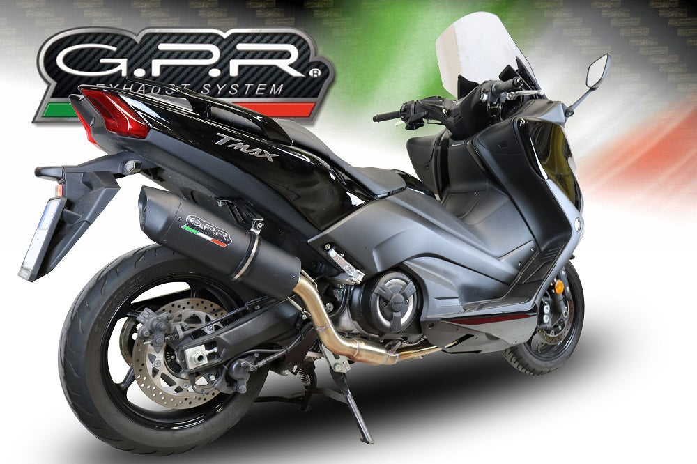 GPR Exhaust System Yamaha T-Max 560 2020-2021, Furore Nero, Full System Exhaust, Including Removable DB Killer