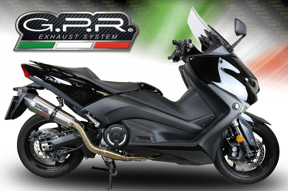 GPR Exhaust System Yamaha T-Max 530 2017-2019, Gpe Ann. titanium, Full System Exhaust, Including Removable DB Killer