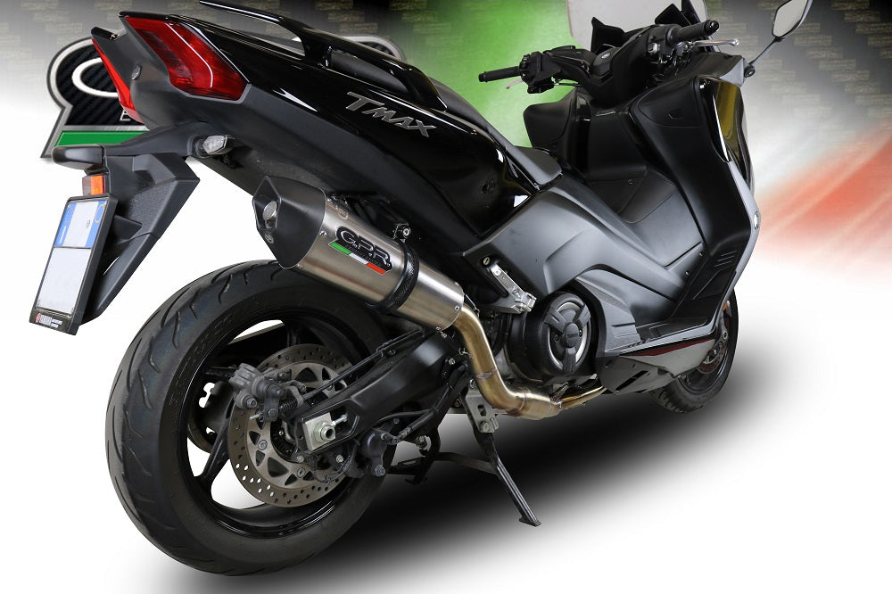 GPR Exhaust System Yamaha T-Max 530 2017-2019, Gpe Ann. titanium, Full System Exhaust, Including Removable DB Killer