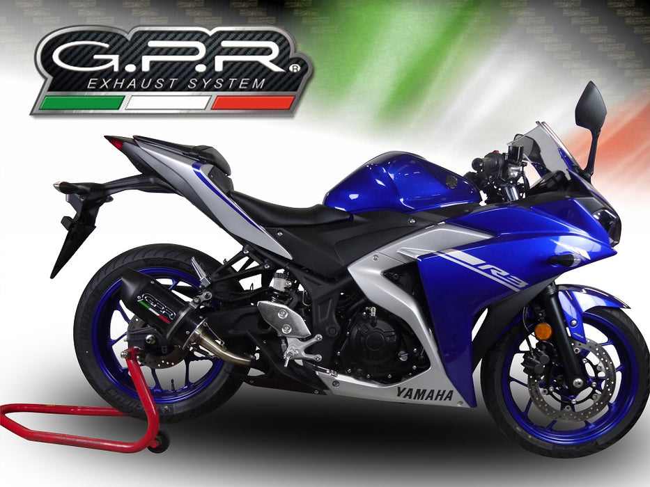 GPR Exhaust System Yamaha MT03 2021-2023, Furore Evo4 Poppy, Slip-on Exhaust Including Removable DB Killer and Link Pipe