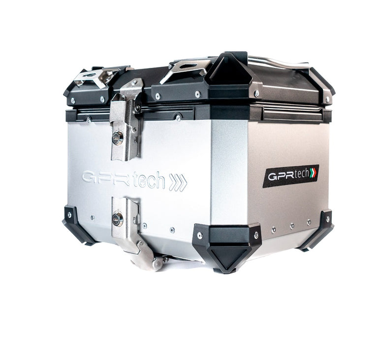 Honda Forza 125 2015-2023 GPR TECH 26 L Aluminum Top Case in Silver with Specific Plate Included