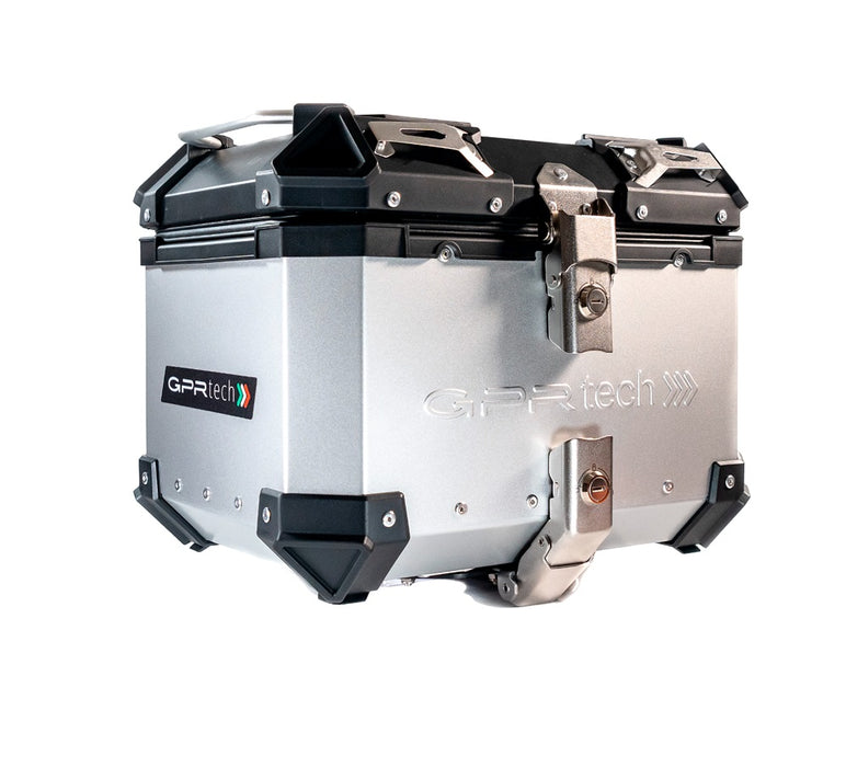 Honda Forza 125 2015-2023 GPR TECH 26 L Aluminum Top Case in Silver with Specific Plate Included