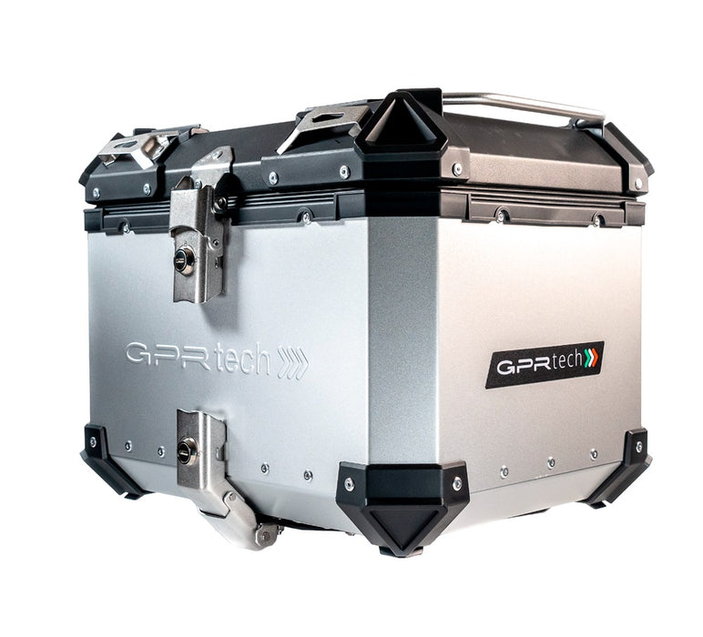 Zontes 350 T1 ADV 2022-2023 GPR TECH 45 L Aluminum Top Case in Silver with Specific Plate Included