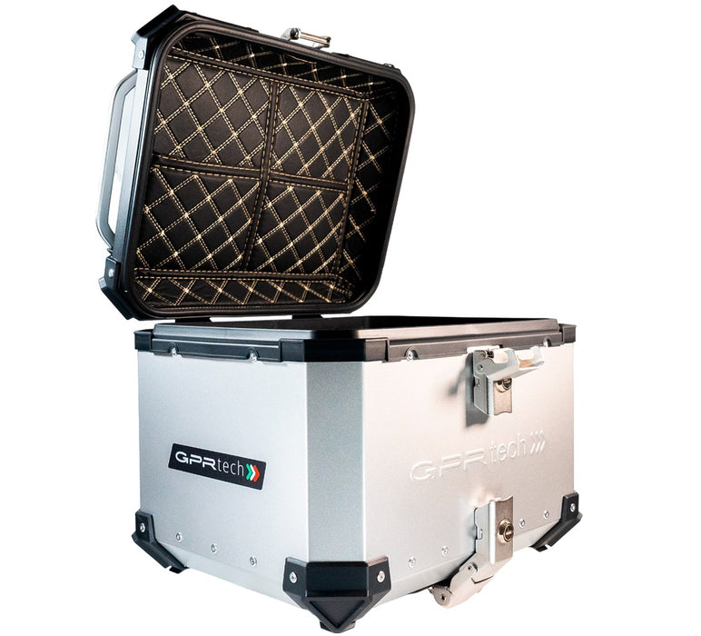 Zontes 350 T1 ADV 2022-2023 GPR TECH 45 L Aluminum Top Case in Silver with Specific Plate Included