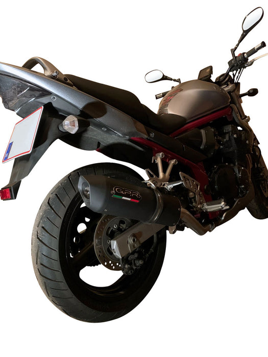 GPR Exhaust System Suzuki Gsx750F 1998-2004, Furore Nero, Slip-on Exhaust Including Removable DB Killer and Link Pipe