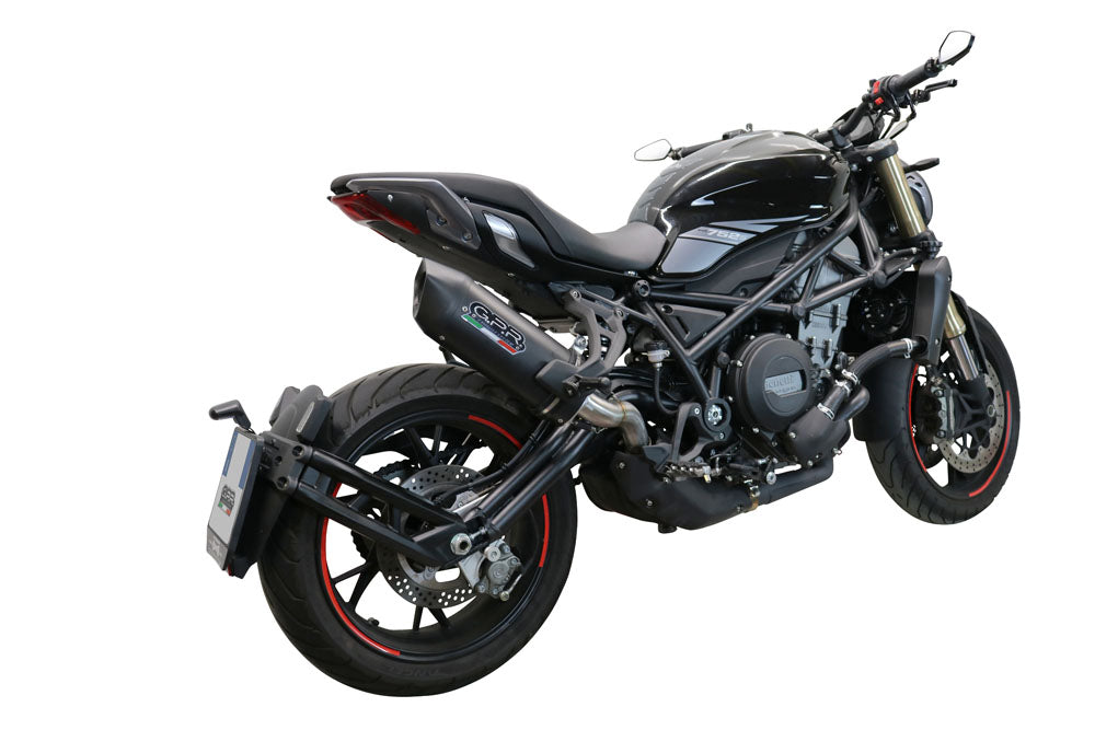 GPR Exhaust for Benelli 752S 2022-2023, Furore Evo4 Nero, Slip-on Exhaust Including Removable DB Killer and Link Pipe