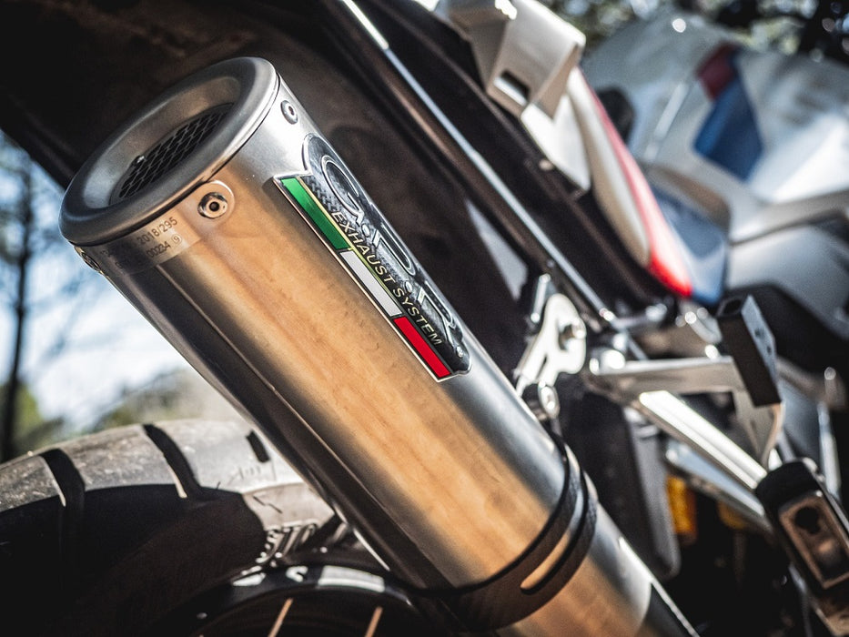 GPR Exhaust for Bmw R1250GS - Adventure 2019-2020, M3 Titanium Natural, Slip-on Exhaust Including Removable DB Killer and Link Pipe