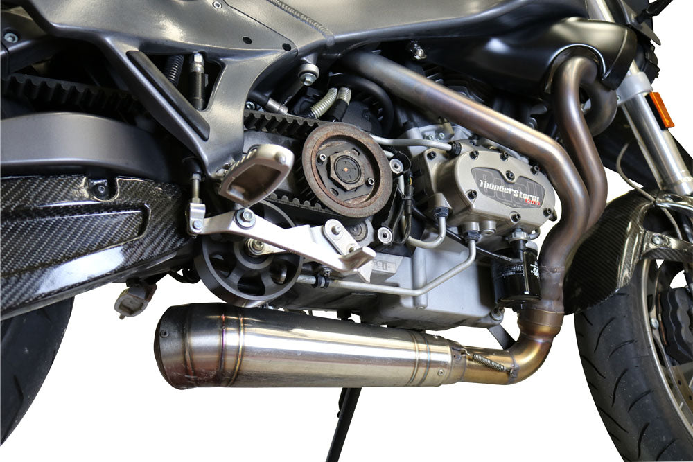 GPR Exhaust for Buell XB1 1999-2002, Powercone Evo, Slip-on Exhaust Including Removable DB Killer and Link Pipe