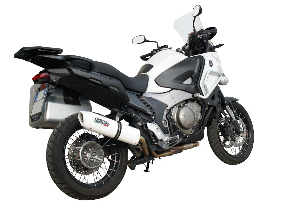 GPR Exhaust System Honda Crosstourer 1200 Gtc I.E. 2011-2016, Albus Ceramic, Slip-on Exhaust Including Removable DB Killer and Link Pipe