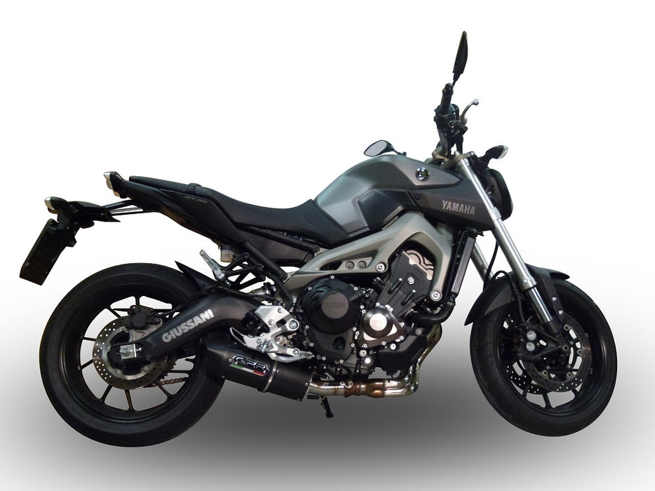 GPR Exhaust System Yamaha MT09 FZ09 2014-2016, Furore Nero, Slip-on Exhaust Including Removable DB Killer and Link Pipe