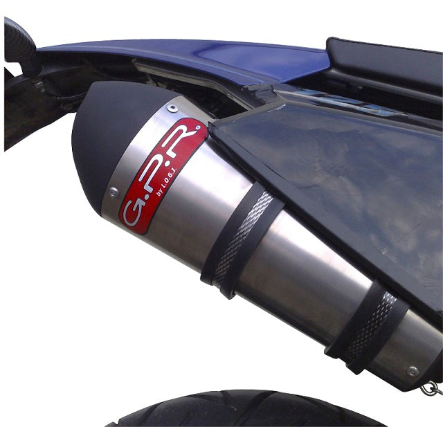 GPR Exhaust System Derbi Terra 125 R / Adventure 2007-2011, Gpe Ann. titanium, Slip-on Exhaust Including Removable DB Killer and Link Pipe