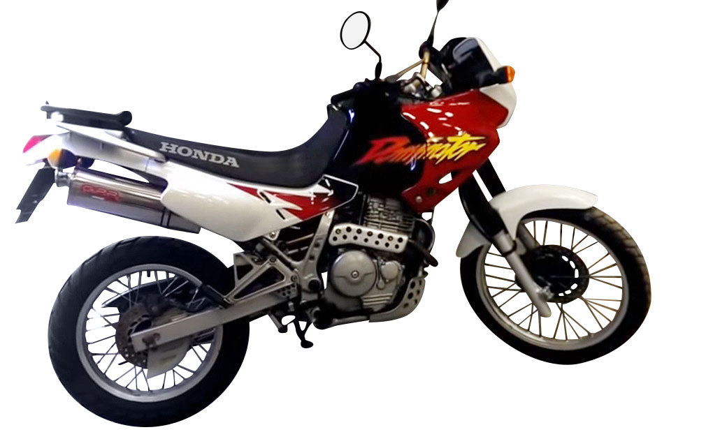 GPR Exhaust System Honda Dominator NX650 1998-2001, Trioval, Mid-Full System Exhaust Including Removable DB Killer