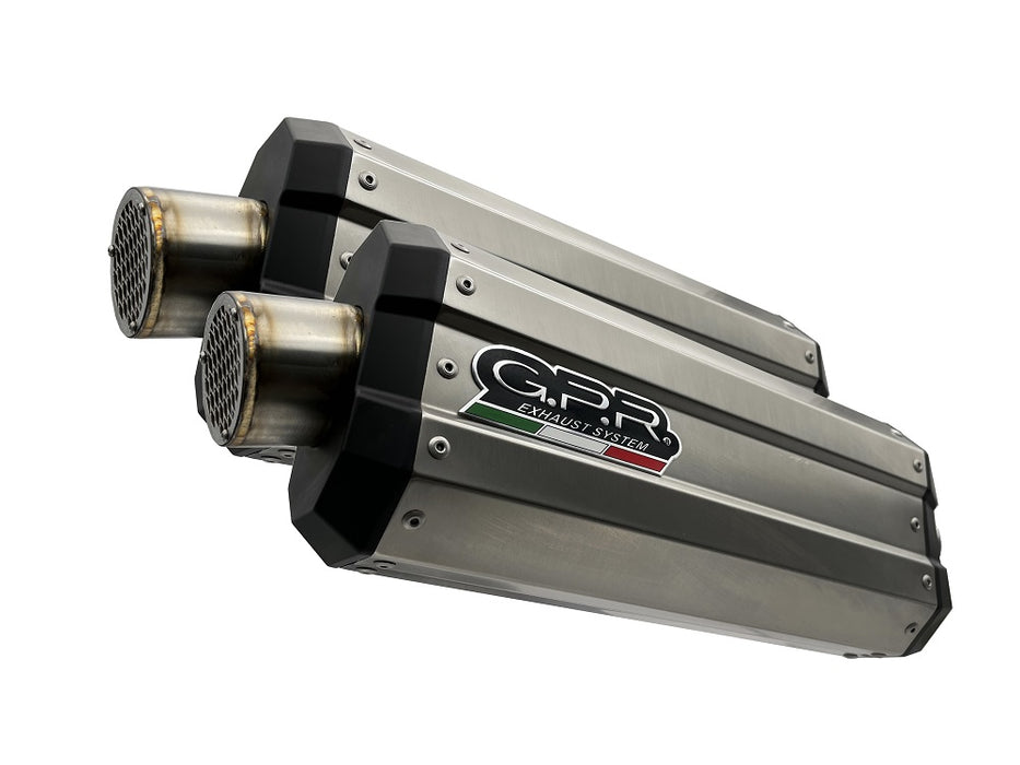 GPR Exhaust System Kawasaki ZZR1400 2017-2020, DUNE Titanium, Dual slip-on Including Removable DB Killers and Link Pipes