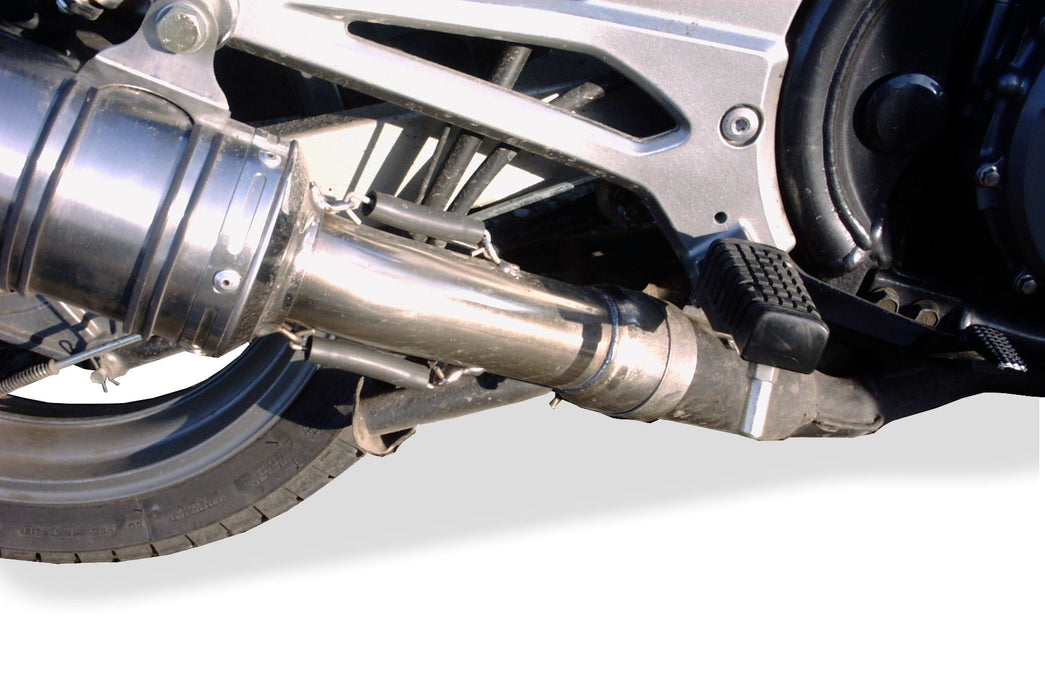 GPR Exhaust System Kawasaki ER5 1996-2006, Trioval, Slip-on Exhaust Including Removable DB Killer and Link Pipe