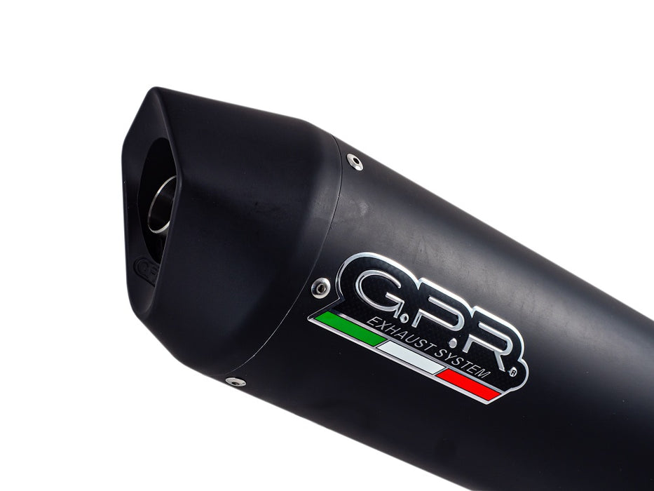 GPR Exhaust System Cagiva X-Raptor 1000 2002-2002, Furore Nero, Dual slip-on Including Removable DB Killers and Link Pipes