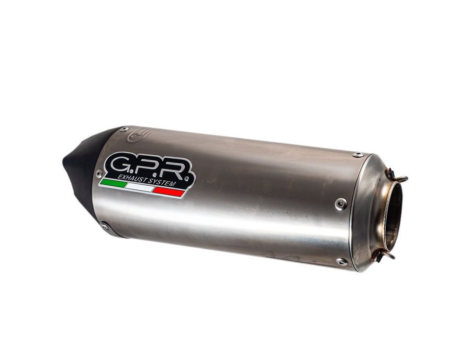 GPR Exhaust System Suzuki V-Strom DL650 2012-2016, Gpe Ann. titanium, Mid-Full System Exhaust Including Removable DB Killer