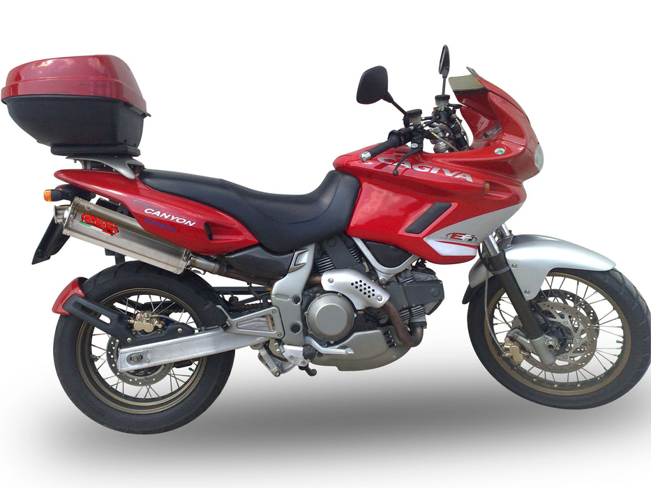 GPR Exhaust System Cagiva Gran Canyon 1998-2000, Trioval, Dual slip-on Including Removable DB Killers and Link Pipes