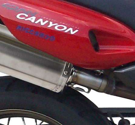 GPR Exhaust System Cagiva Navigator 1000 2000-2005, Furore Nero, Dual slip-on Including Removable DB Killers and Link Pipes