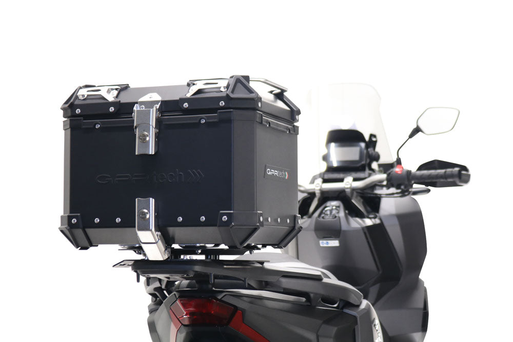 Honda Adv 350 2022-2023 GPR TECH 35 L Aluminum Top Case in Black with Specific Plate Included