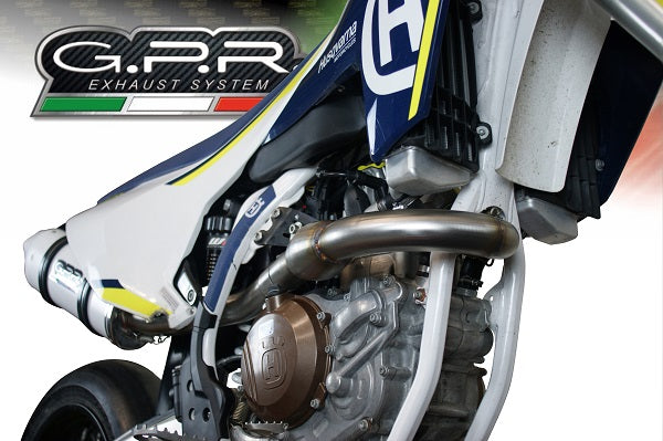 GPR Exhaust System Husqvarna FC450 2016-2017, Furore Nero, Full System Exhaust, Including Removable DB Killer