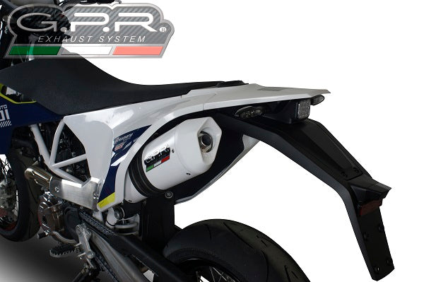 GPR Exhaust System Husqvarna Enduro 701 2021-2023, Albus Evo4, Slip-on Exhaust Including Link Pipe and Removable DB Killer