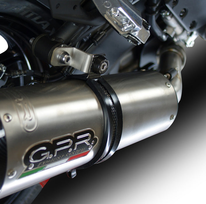 GPR Exhaust System Kawasaki Versys 1000 I.E. 2017-2018, Albus Evo4, Slip-on Exhaust Including Removable DB Killer and Link Pipe