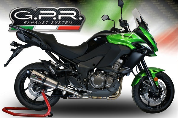 GPR Exhaust System Kawasaki Versys 1000 I.E. 2011-2013, Gpe Ann. titanium, Slip-on Exhaust Including Removable DB Killer and Link Pipe