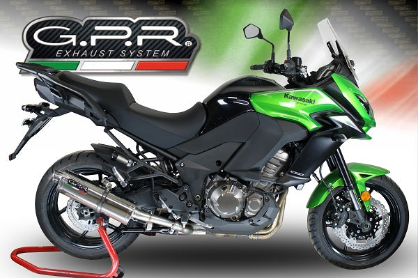 GPR Exhaust System Kawasaki Versys 1000 I.E. 2011-2013, Trioval, Slip-on Exhaust Including Removable DB Killer and Link Pipe