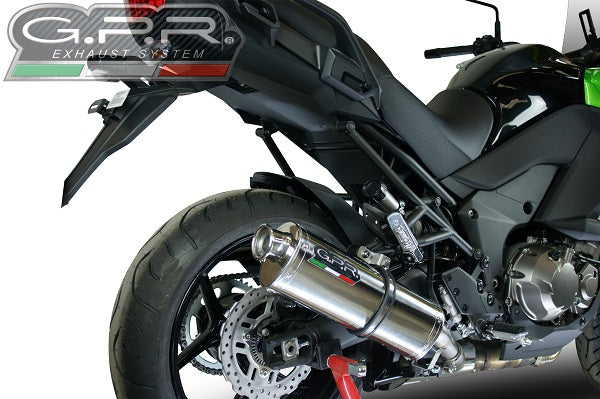 GPR Exhaust System Kawasaki Versys 1000 I.E. 2011-2013, Trioval, Slip-on Exhaust Including Removable DB Killer and Link Pipe