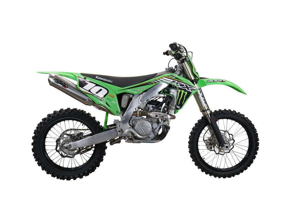 GPR Exhaust System Kawasaki KX250F 2021-2023, Pentacross Inox, Full System Exhaust, Including Removable DB Killer/spark arrestor