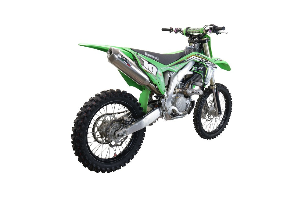 GPR Exhaust System Kawasaki KX250F 2021-2023, Pentacross Inox, Full System Exhaust, Including Removable DB Killer/spark arrestor