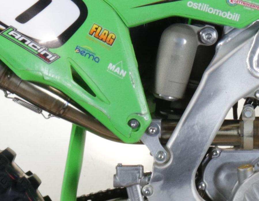 GPR Exhaust System Kawasaki KX250F 2021-2023, Pentacross Inox, Slip-on Exhaust, Including Link Pipe and Removable DB Killer spark/arrestor