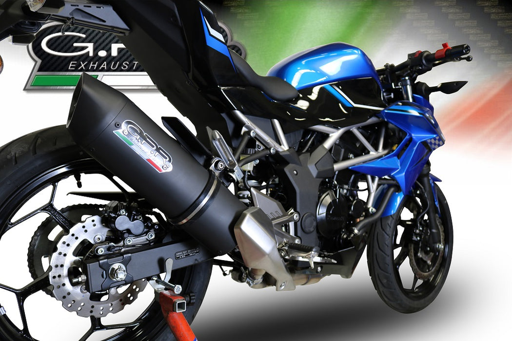 GPR Exhaust System Kawasaki Z125 2021-2023, Furore Evo4 Nero, Slip-on Exhaust Including Removable DB Killer and Link Pipe