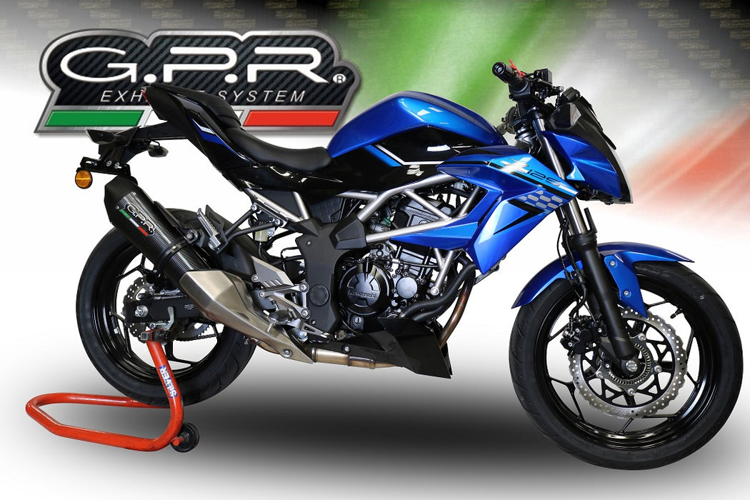 GPR Exhaust System Kawasaki Ninja125 2019-2020, GP Evo4 Poppy, Slip-on Exhaust Including Removable DB Killer and Link Pipe