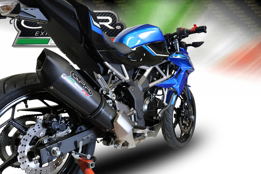 GPR Exhaust System Kawasaki Ninja125 2019-2020, GP Evo4 Poppy, Slip-on Exhaust Including Removable DB Killer and Link Pipe