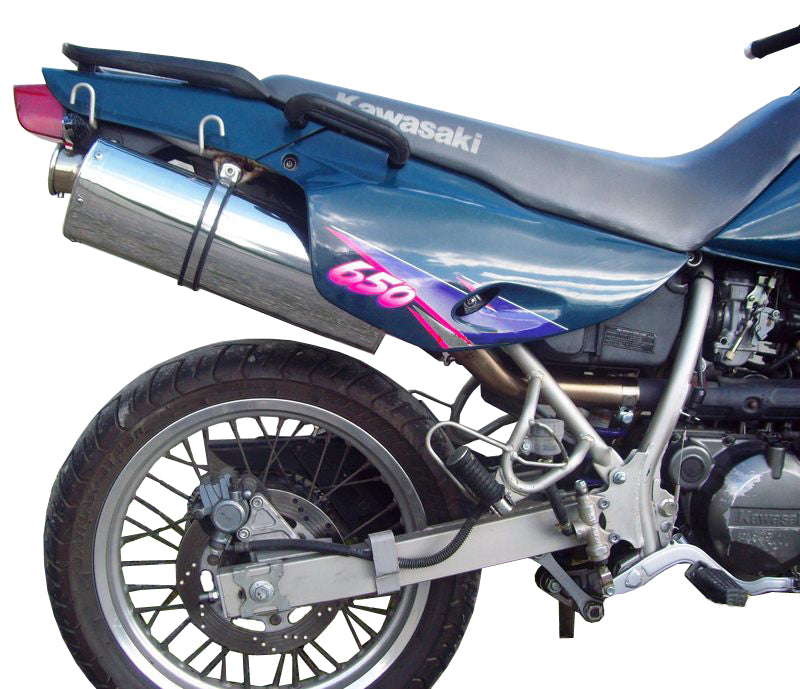 GPR Exhaust System Kawasaki Klr 650 1988-2005, Trioval, Slip-on Exhaust Including Removable DB Killer and Link Pipe