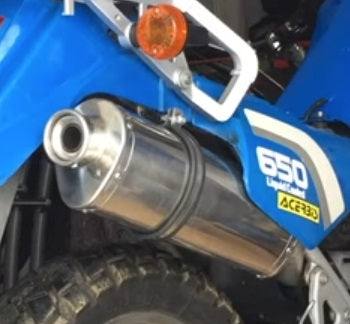 GPR Exhaust System Kawasaki Klr 650 1988-2005, Trioval, Slip-on Exhaust Including Removable DB Killer and Link Pipe