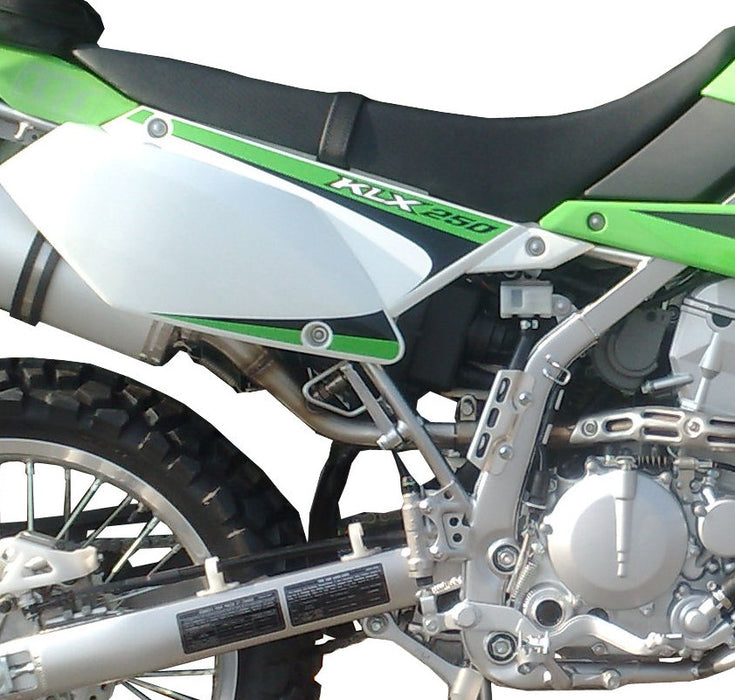 GPR Exhaust System Kawasaki KlX250 I.E. 2009-2016, Satinox , Slip-on Exhaust Including Removable DB Killer and Link Pipe