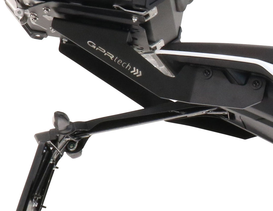 Ktm Duke 390 2021-2023 GPR TECH 26 L Aluminum Top Case, silver color, including roof rack and specific plate