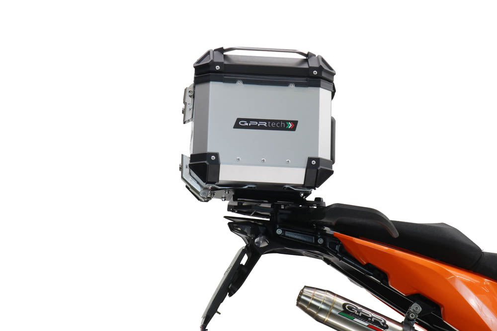 Ktm Adventure 790 2018-2020 GPR TECH 35 L Aluminum Top Case in Silver with Specific Plate Included