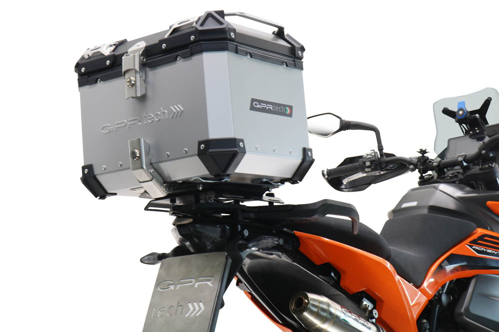 Ktm LC 8 Super Adventure 1290 - S - R - T 2017-2020 GPR TECH 35 L Aluminum Top Case in Silver with Specific Plate Included