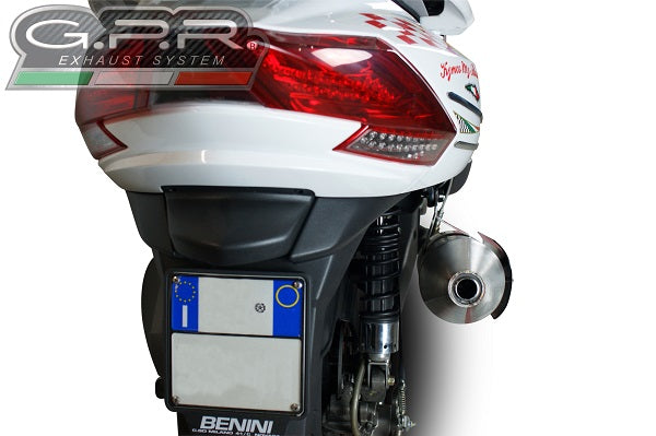GPR Exhaust System Kymco Myroad 700 2012-2016, Power Bomb, Slip-on Exhaust Including Removable DB Killer and Link Pipe