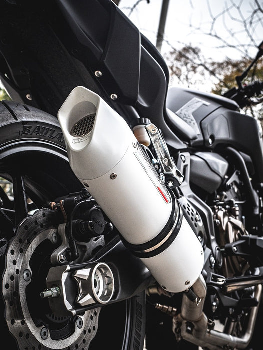 GPR Exhaust System Yamaha MT07 2014-2016, Albus Ceramic, Full System Exhaust, Including Removable DB Killer