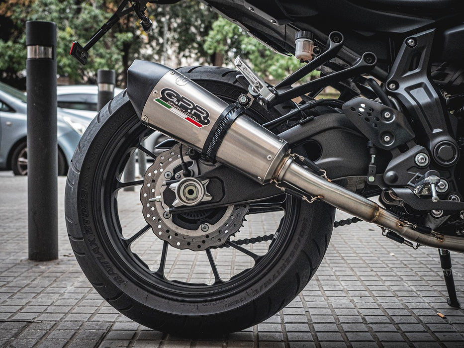 GPR Exhaust System Yamaha MT07 2017-2020, GP Evo4 Titanium, Full System Exhaust, Including Removable DB Killer