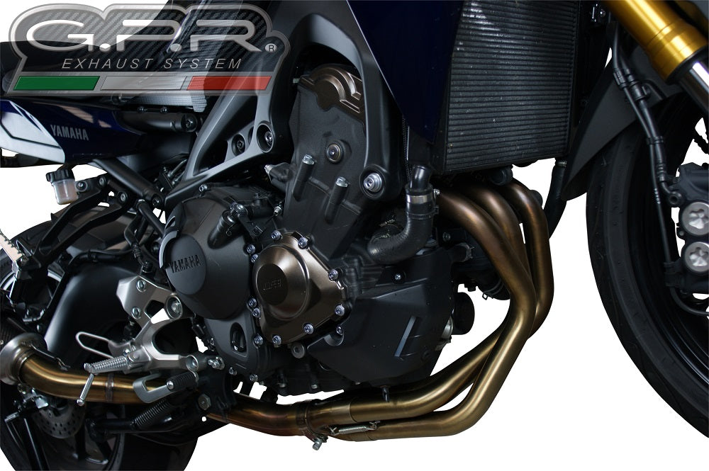 GPR Exhaust System Yamaha Tracer 900 FJ09 TR 2015-2016, Furore Nero, Full System Exhaust, Including Removable DB Killer